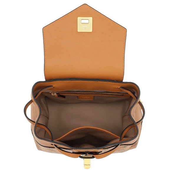 MCM Convertible Backpack/Crossbody Cognac Logo Bag - Picture 2 of 16